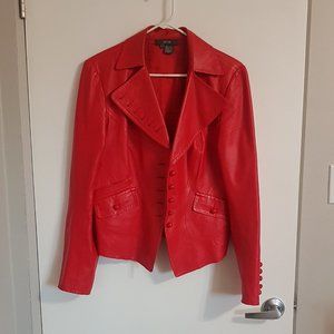 Amazing Red Leather Jacket - Beautiful Stitching